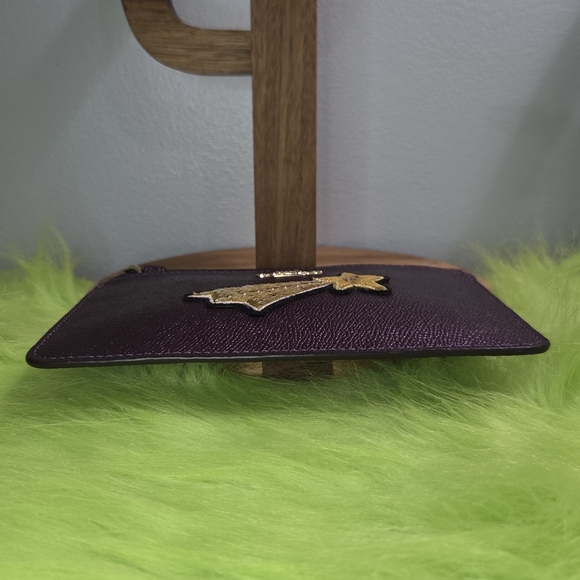 COACH F38706 WRISTLET WALLET STAR SEQUIN PATCHES METALLIC RASPBERRY LN - Picture 7 of 11